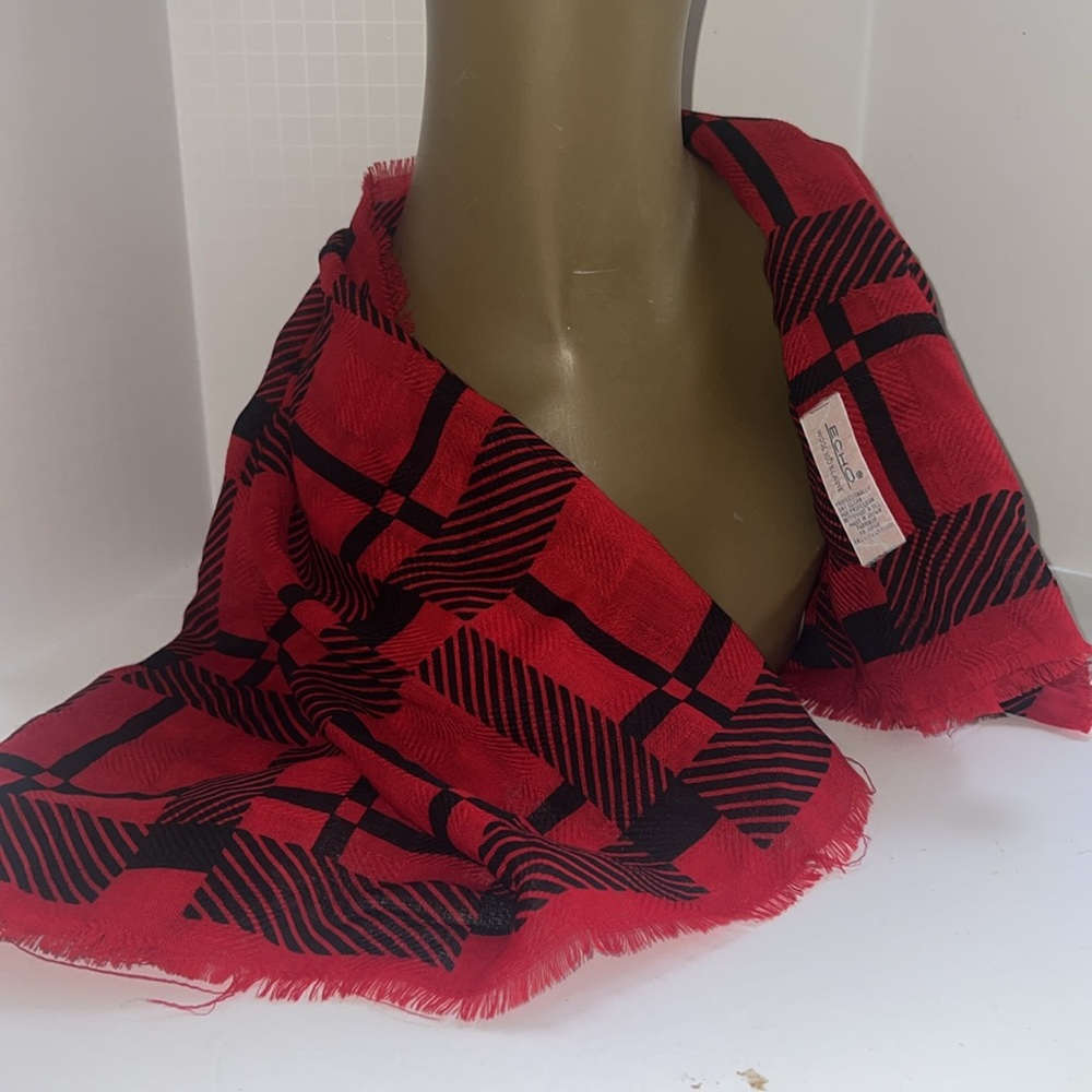 ECHO Red & Black Print scarf 🧣